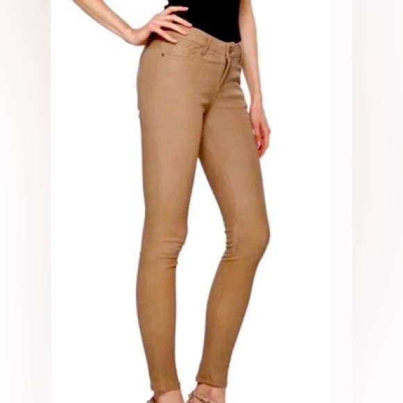 Genuine Leather CURRENT ELLIOTT 100% Lamb w/Stretch backing. Skinny Sz 24 NWOT